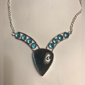 Labradorite Blue Topaz Stamped 925 Sterling Silver Necklace